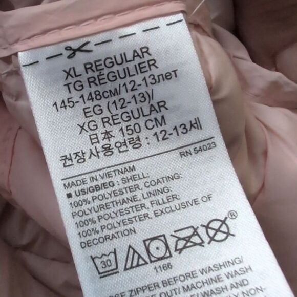 Gap Kids Pastel Rainbow Puffer Jacket Size XL - Picture 6 of 9